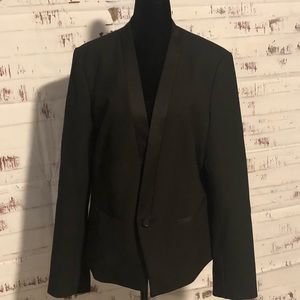 Loft Black one button Tuxedo Blazer